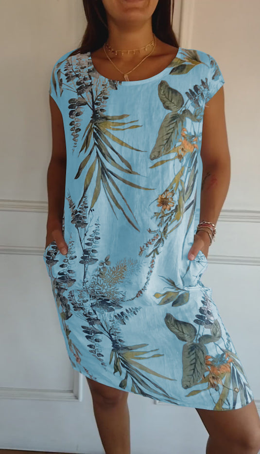 Margot | Botanical Print Dress