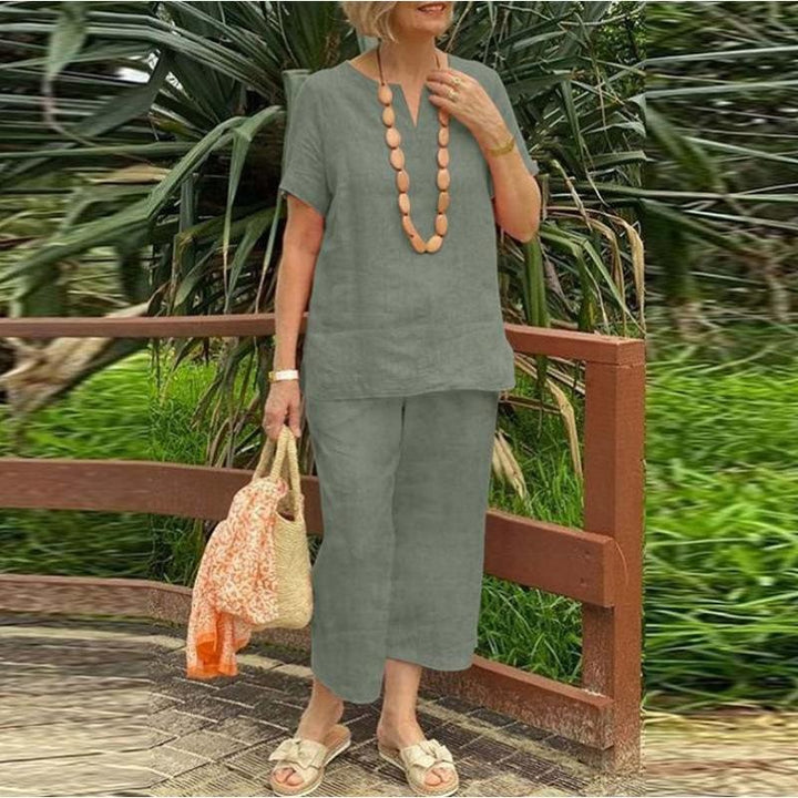 Isla | Linen Wide-Leg Set