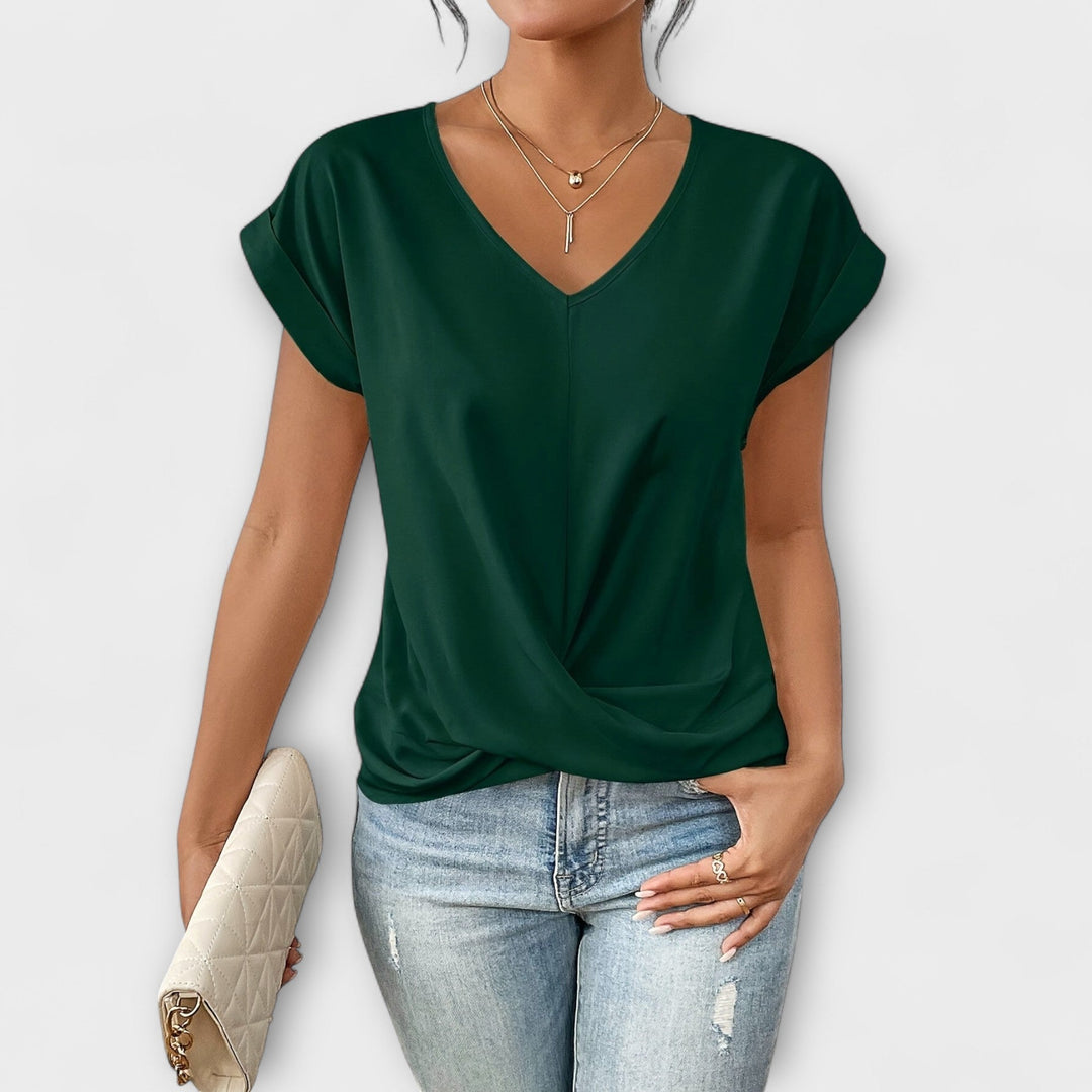 Carlinda Elegant V-neck Top