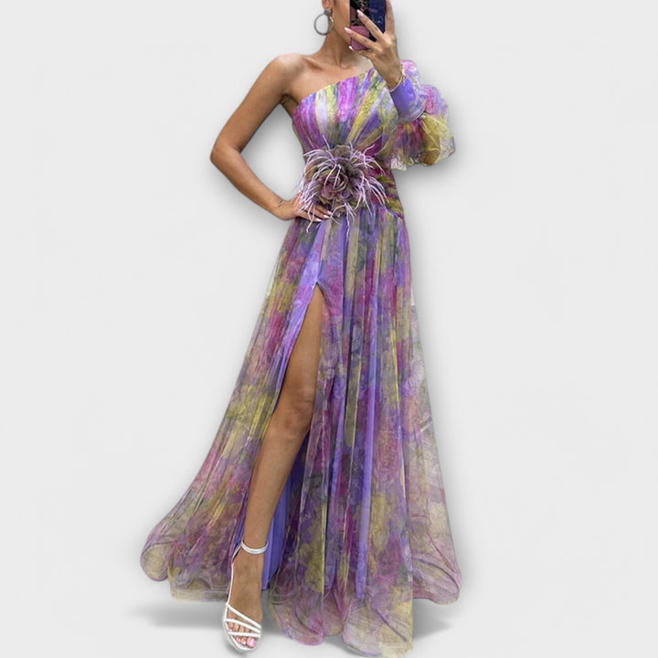 Jasmine | Elegant Evening Dress with One Shoulder and Slimming Waist