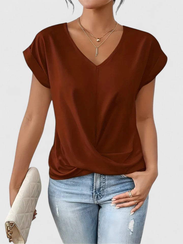 Mahrianne Comfortable V-Neck Top