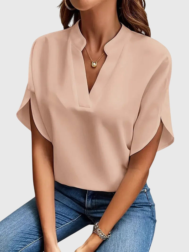Beatrix Soft and Elegant V-Neck Shirt
