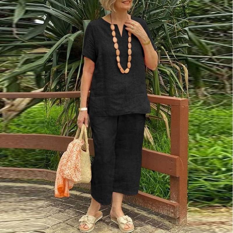 Isla | Linen Wide-Leg Set