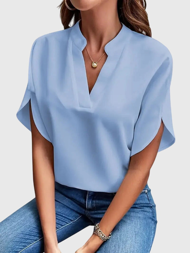 Beatrix Soft and Elegant V-Neck Shirt