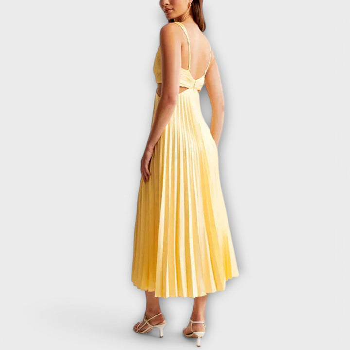 Sasha | Elegant midi evening dress with pleating