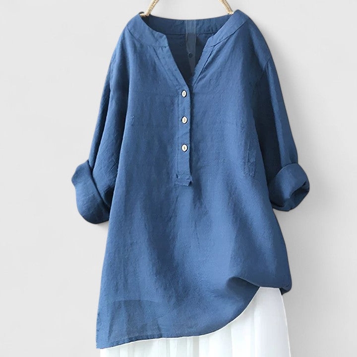 Larienne Elegant Button-Front Shirt