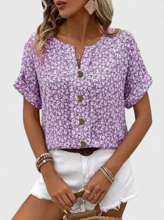 Sabine Elegant Floral Summer Top